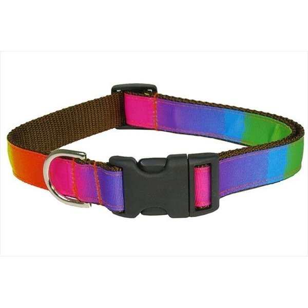 Sassy Dog Wear Sassy Dog Wear RAINBOW2-C Dog Collar; Rainbow - Small RAINBOW2-C